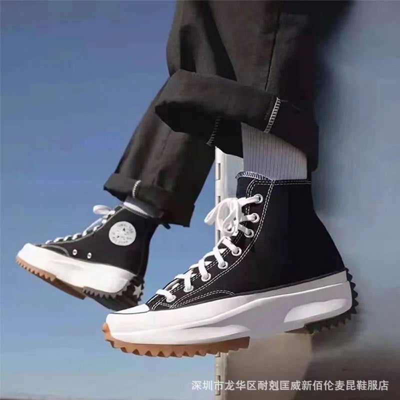 Putian Pure Original All-Match Platform Women'S Shoes Classic Height Increasing Serrated Couple Shoes 1970S Men'S High-Top Canvas Shoes - Image 3
