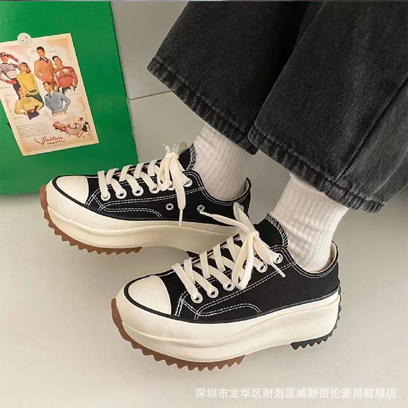 Putian Pure Original All-Match Platform Women'S Shoes Classic Height Increasing Serrated Couple Shoes 1970S Men'S High-Top Canvas Shoes - Image 4