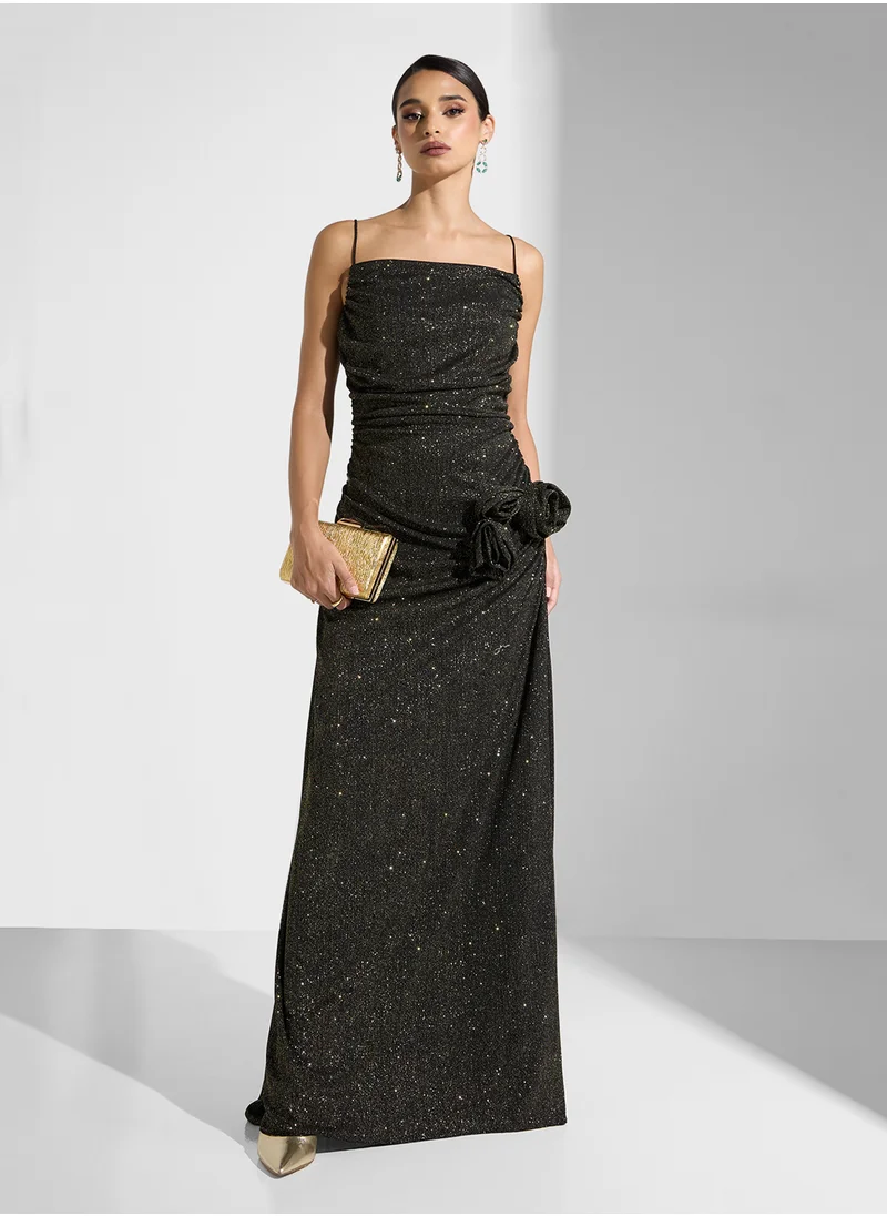 نمشي x Floral Detail Gown Dress