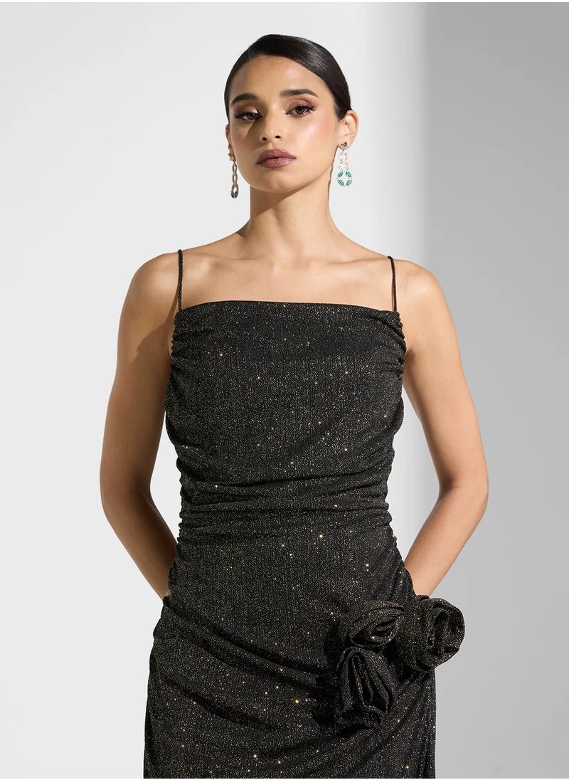 نمشي x Floral Detail Gown Dress