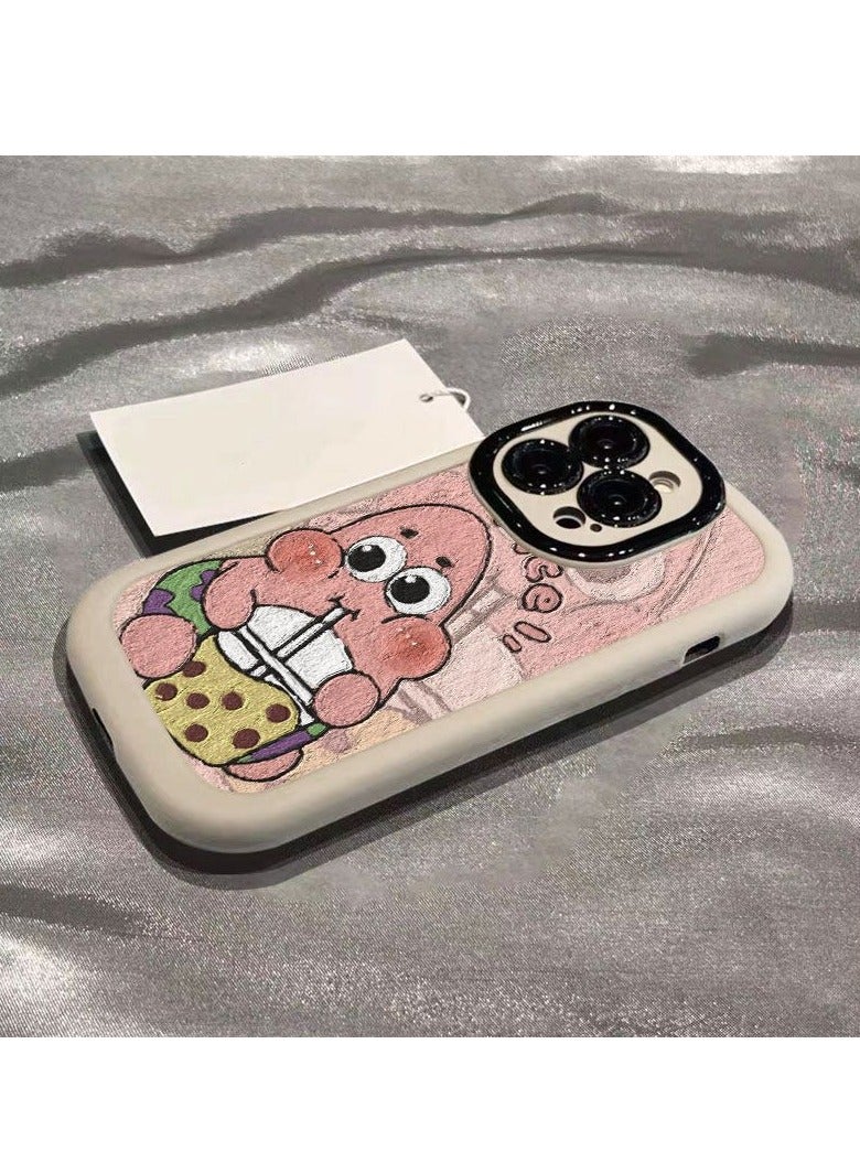 NIBEMINENT Pai Da Xing Milk Tea Protective TPU Case Cover For iPhone 15 Plus, White