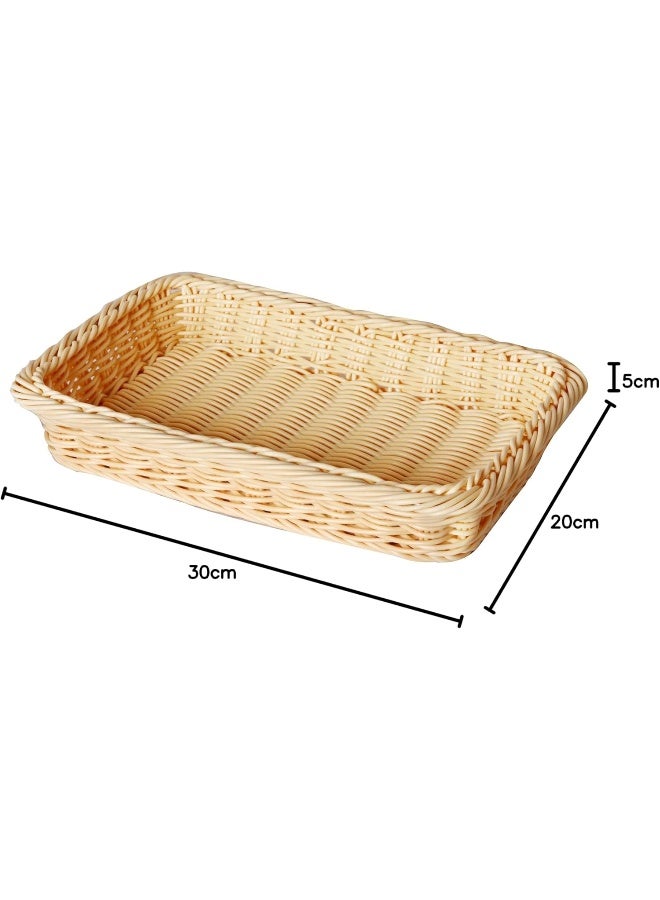 Sunnex Heavy Duty Rectangular Polypropylene Rattan Basket  - Image 1