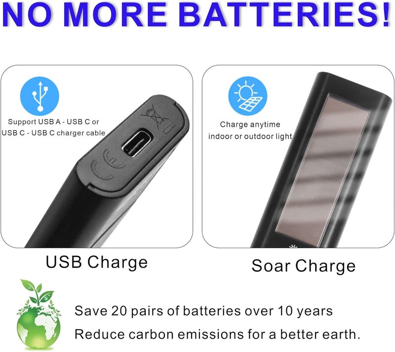 B BraiNice Replacement AI Solar Remote for Samsung TV Remote Control with AI, Voice for Smart TV 2018-2025 | Rechargeable solarcell, USB-C Charging, Voice & Bluetooth, Universal, Remoto - Image 2
