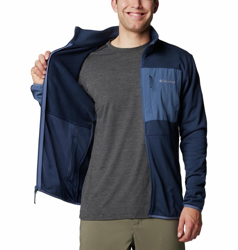 Columbia Men Navy Blue Omni Wick Hike Full Zip II Jacket, S - Image 2