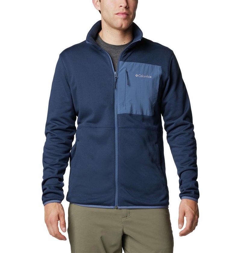 Columbia Men Navy Blue Omni Wick Hike Full Zip II Jacket, S - Image 1