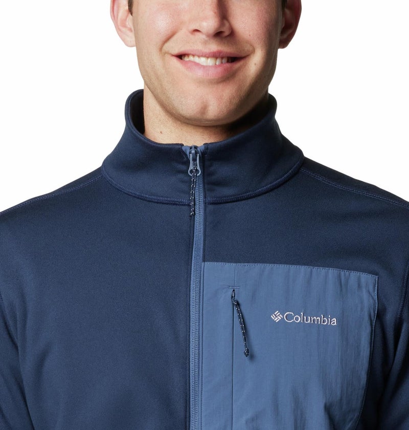 Columbia Men Navy Blue Omni Wick Hike Full Zip II Jacket, S - Image 3