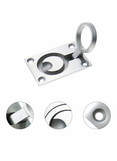 KASTWAVE Square Flush Pull Ring Handles, 2 Pack Stainless Steel Hidden Recessed Furniture Handle, Recessed Boat Hatch Latch Cabinet Flush Mount Lifting Ring Pull Handle (2.44 x 1.73 Inch)  - Image 3