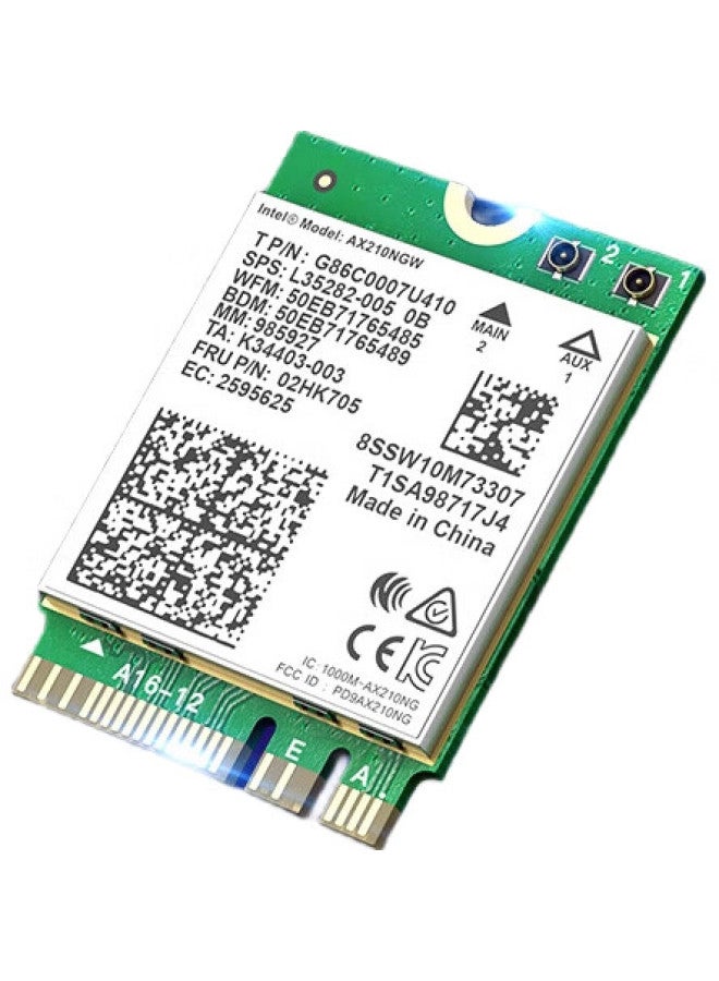 Edup Ax210 Network Card Laptop, Wifi6 Module, Gigabit Triple-Band 5374M, Laptop Built-In Wireless Network Card, M2 Interface, Wifi Signal, Wireless Receiver, Bluetooth 5.3 - Image 3