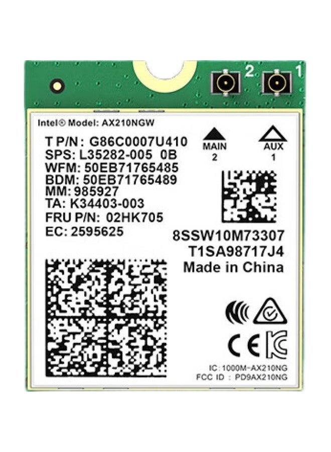 Edup Ax210 Network Card Laptop, Wifi6 Module, Gigabit Triple-Band 5374M, Laptop Built-In Wireless Network Card, M2 Interface, Wifi Signal, Wireless Receiver, Bluetooth 5.3 - Image 2