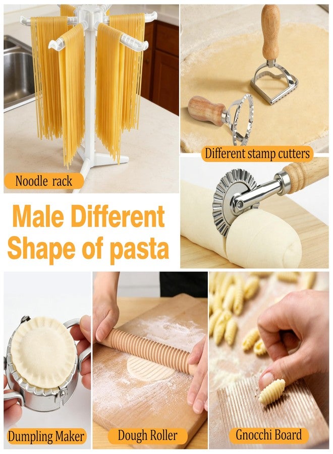 TREWAVE 15 Pcs Pasta Making Tools Set, Homemade Pasta Making Kit Includes Ravioli Maker Mold, Gnocchi Board, Pasta Drying Rack, Red Pastry Mat and Rolling Pin for Beginners & Home Chefs - Image 4