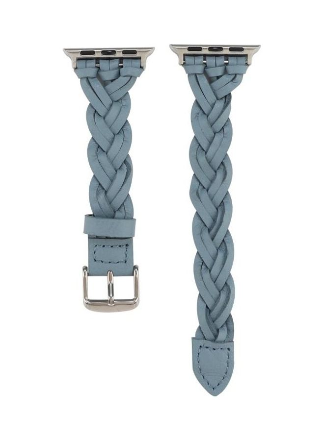 NIBEMINENT Woven Single Loop Watch Wrist Strap Sky Blue  - Image 1