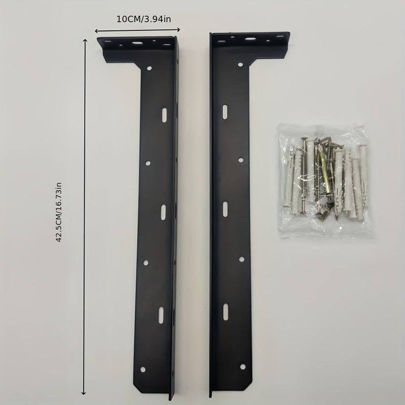 Medium Hidden Heavy Duty Suspension Bracket 2pcs L Shaped Mounting Hardware - Image 5