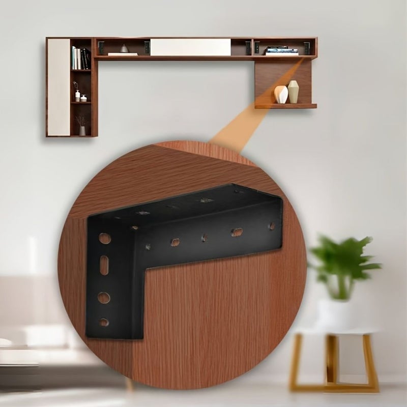 Medium Hidden Heavy Duty Suspension Bracket 2pcs L Shaped Mounting Hardware - Image 2