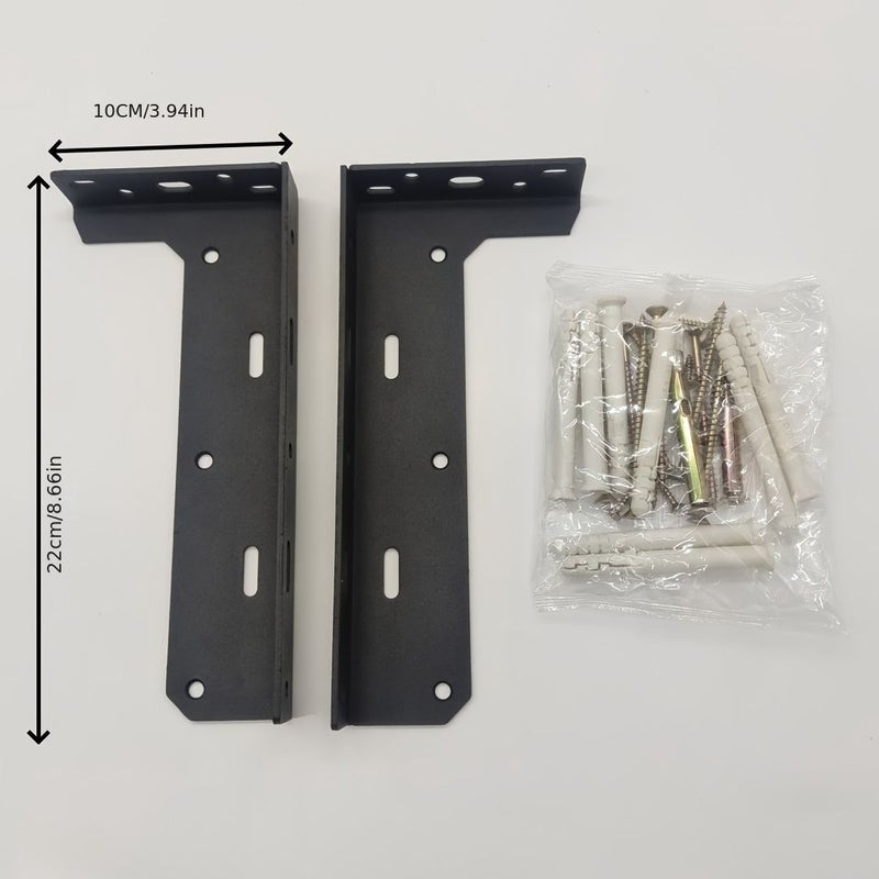 Medium Hidden Heavy Duty Suspension Bracket 2pcs L Shaped Mounting Hardware - Image 4