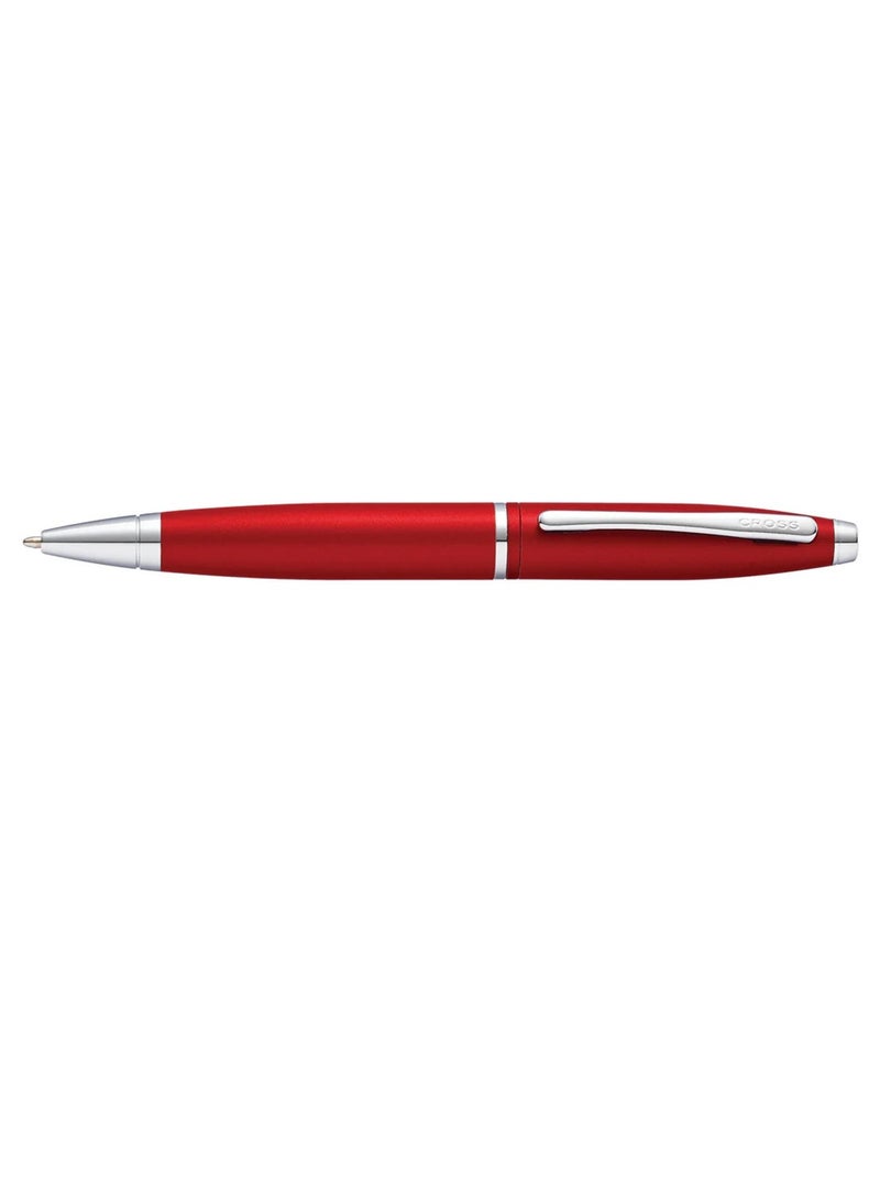 Cross 1-Piece Calais Ballpoint Pen In Gift Box Black Ink Red Barrel - Image 2