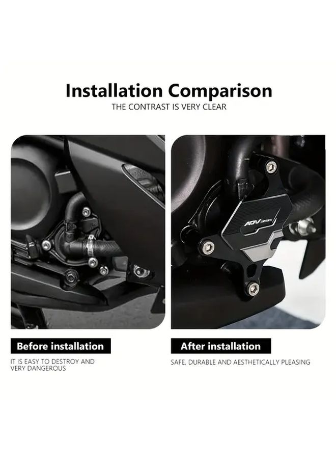 Red Aluminum Motorcycle Water Pump Cover Frame Protection Tank Protector For Honda ADV 350 Forza 350 2022 2023 - Image 5
