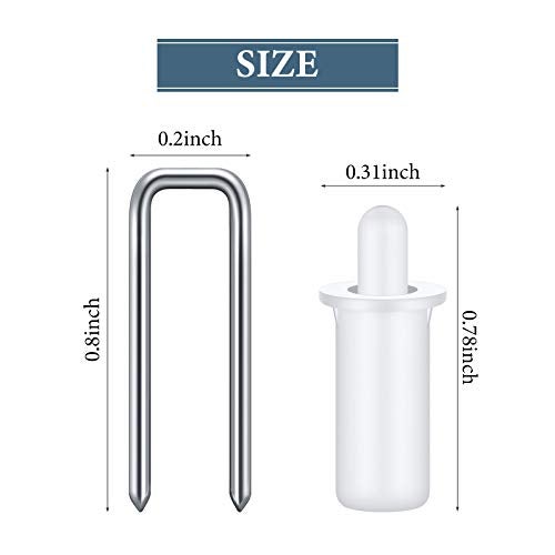 Jetec 40 Pieces Plantation Shutter Repair Tool Set, Including 20 Spring Loaded Shutter Pins and 20 Louvers Rod Staples Replacement for Windows Tools Supplies - Image 2