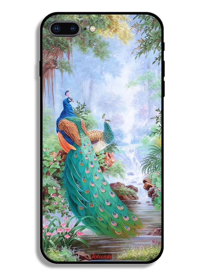 Tolwak Apple iPhone 8 Plus Protective Case Peacocks - Image 2