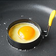 RoarCraft Egg Rings for Frying Eggs and Egg McMuffins, Egg Mold for Breakfast Sandwiches, Egg Rings for Griddle, Egg Circle Mold, Round Egg Shaper Mold - Image 2