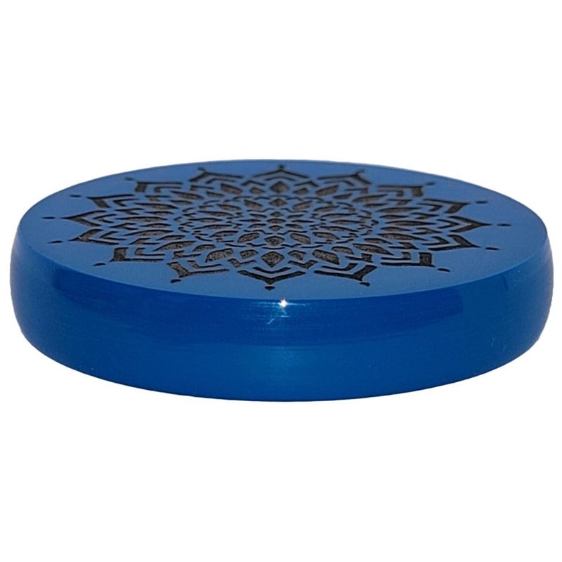 NHD Professional Carrom Striker 702 | 15g Original Tournament Striker | Smooth Bottom, Engraved Top | 41.2mm Dia (Blue) - Image 2