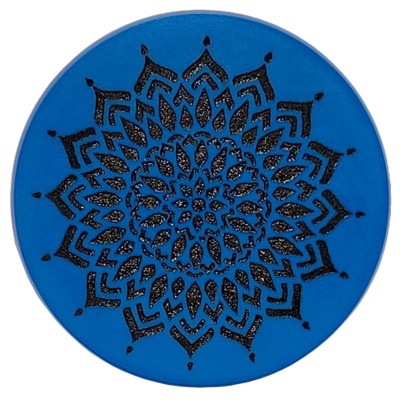 NHD Professional Carrom Striker 702 | 15g Original Tournament Striker | Smooth Bottom, Engraved Top | 41.2mm Dia (Blue) - Image 1