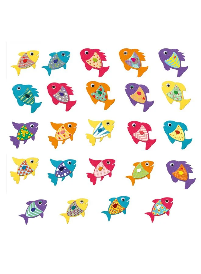 DJECO I Love Fish Create With Stickers