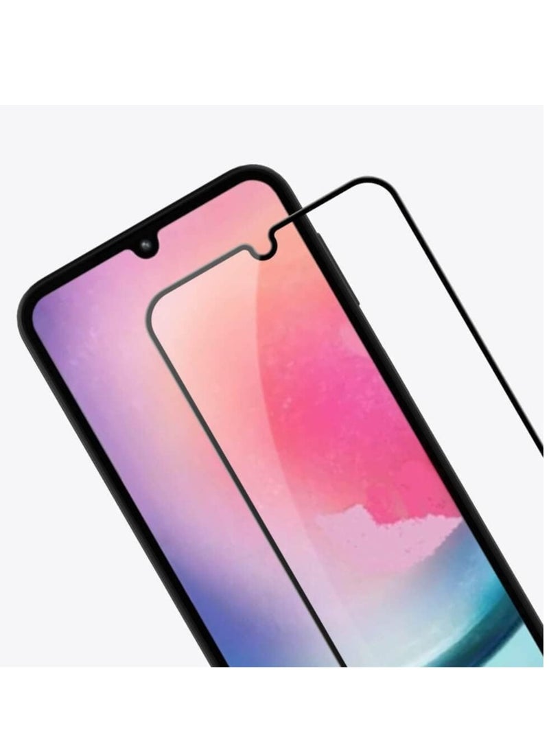 Generic - (Oppo A60 4G) Glass Screen Protector HD Clear Anti Shock with Metal Frame black - Image 1