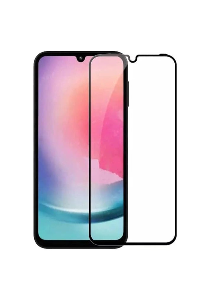 Generic - (Oppo A60 4G) Glass Screen Protector HD Clear Anti Shock with Metal Frame black - Image 1