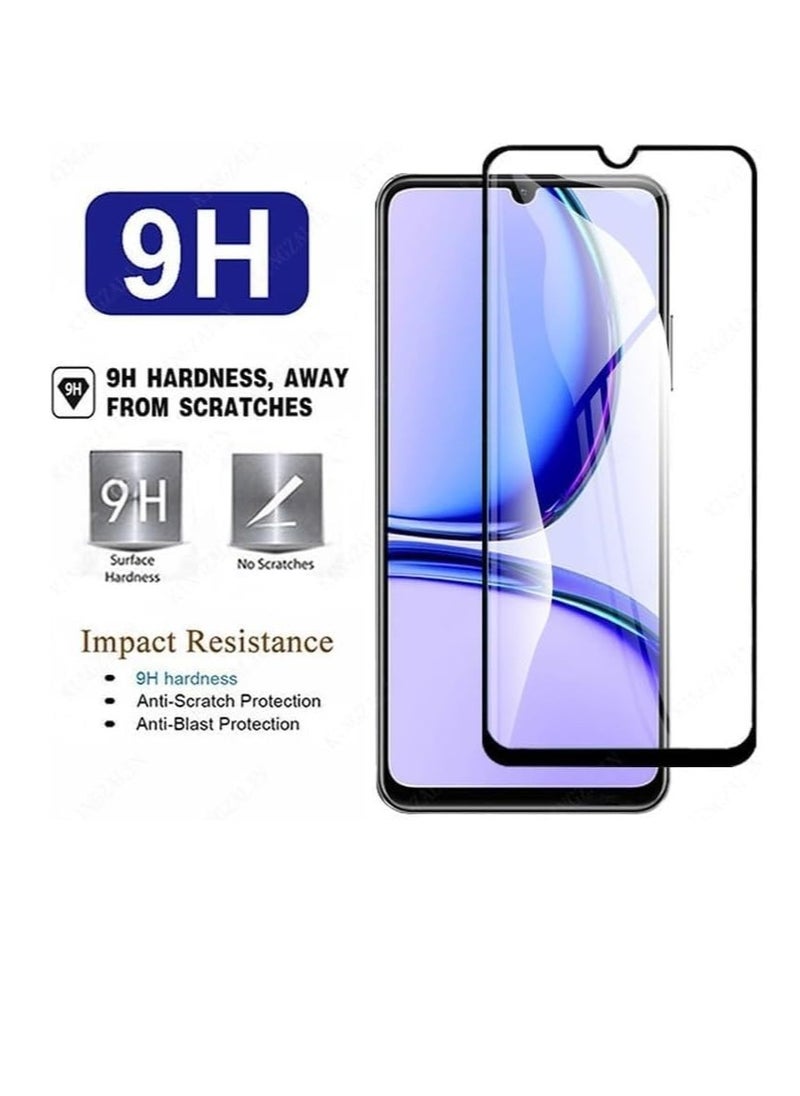 Generic - (Oppo A60 4G) Glass Screen Protector HD Clear Anti Shock with Metal Frame black - Image 1