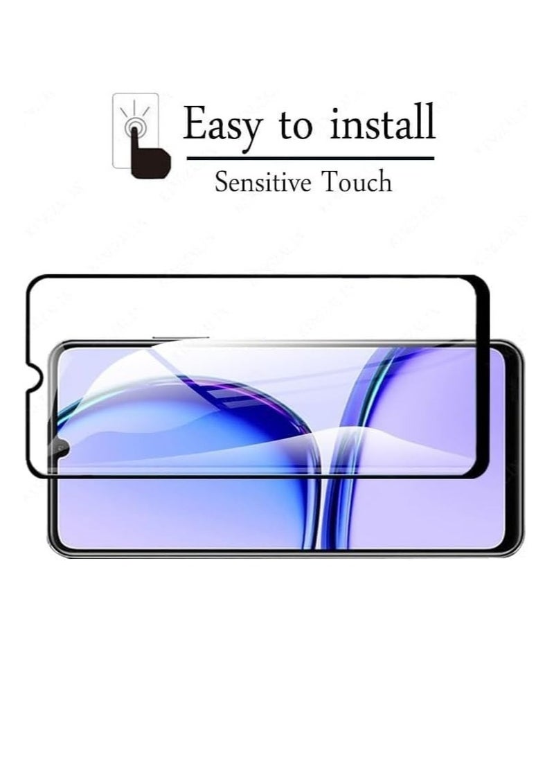 Generic - (Oppo A60 4G) Glass Screen Protector HD Clear Anti Shock with Metal Frame black - Image 1