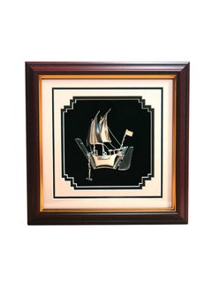 DUBAI SILVER DHOW IN A BOX FRAME FRAME 13X11 INCHES-FRM728