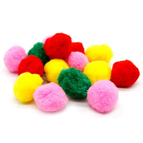 Lakeer Assorted Pom Poms, Pompoms 4 CM Thick Pack of 100 pcs for Hobby Supplies and DIY Creative Crafts Decorations - Image 2