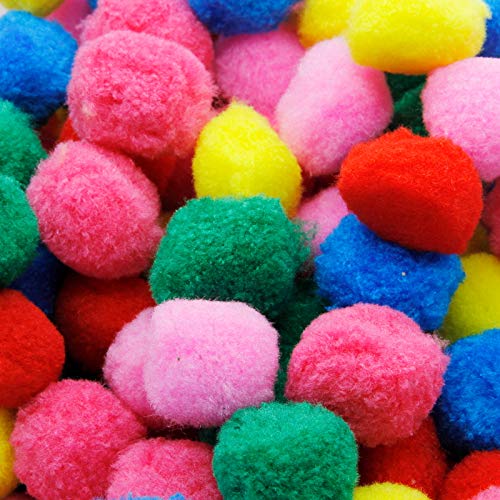 Lakeer Assorted Pom Poms, Pompoms 4 CM Thick Pack of 100 pcs for Hobby Supplies and DIY Creative Crafts Decorations - Image 5