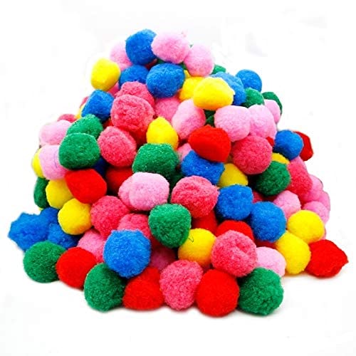Lakeer Assorted Pom Poms, Pompoms 4 CM Thick Pack of 100 pcs for Hobby Supplies and DIY Creative Crafts Decorations - Image 1