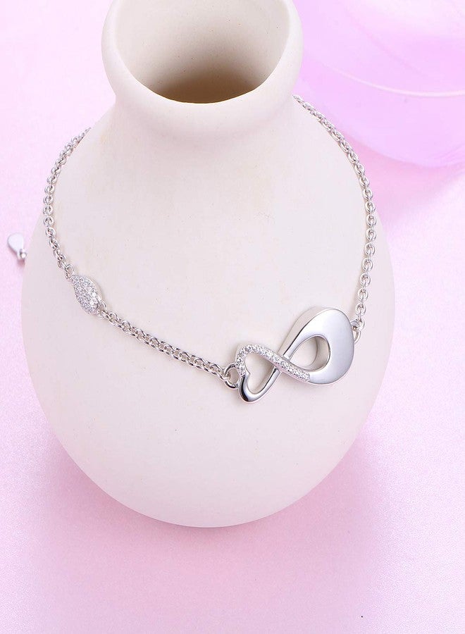 Ladytree S925 Sterling Silver Urn for Ashes Cremation Infinity Forever In My Heart Memorial Bracelet for Women - Image 5