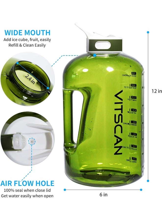 Vitscan 1 Gallon Water Bottle with Straw Motivational Water Bottle with Time Marker, Large Water Bottle 128 Oz Water Bottle, Big Water Jug for Sports Water Bottles  - Image 1