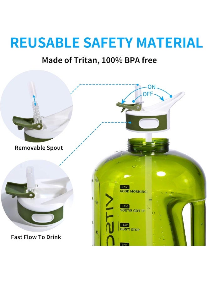 Vitscan 1 Gallon Water Bottle with Straw Motivational Water Bottle with Time Marker, Large Water Bottle 128 Oz Water Bottle, Big Water Jug for Sports Water Bottles  - Image 2