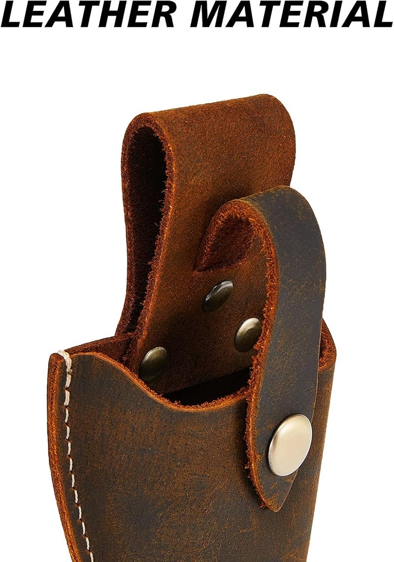 Hersent Plier Holder for Belt, Durable Leather Sheath Pouch Holder Gardening Tools Holster Belt Case for Garden Pruning Pliers Shears Scissors or Knife,Tools Gifts for Men Dad Husband Boyfriend - Image 2