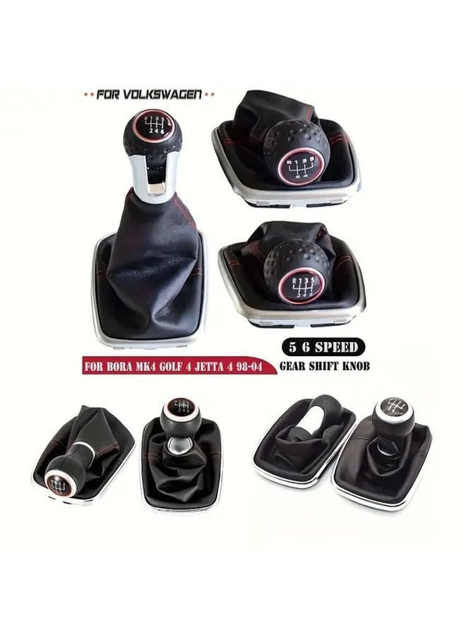 مقبض ناقل الحركة اليدوي ذو الست سرعات فضي لفولكس فاجن جولف 4 MK4 GTI R32 بورا جيتا 1999-2004 - Image 1