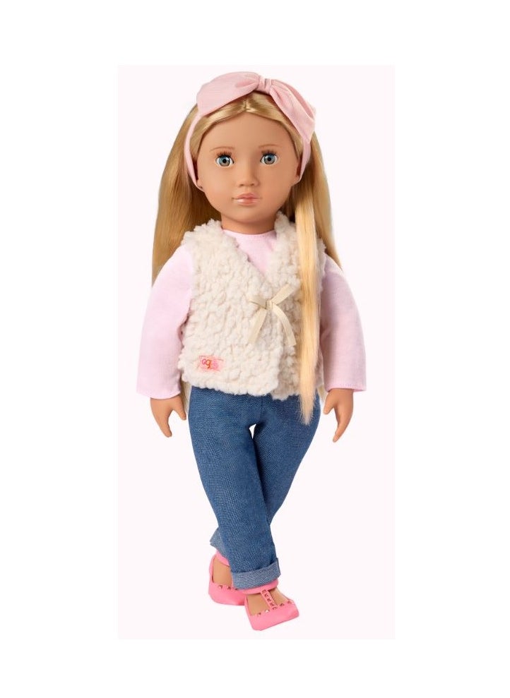 Our Generation Our Generation Emmie 18" Doll In Long Sleeve Top And Pink Headband  - Image 1