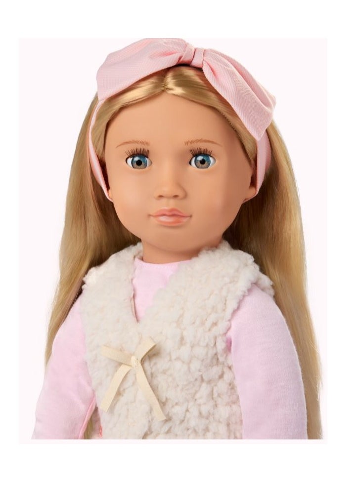 Our Generation Our Generation Emmie 18" Doll In Long Sleeve Top And Pink Headband  - Image 4