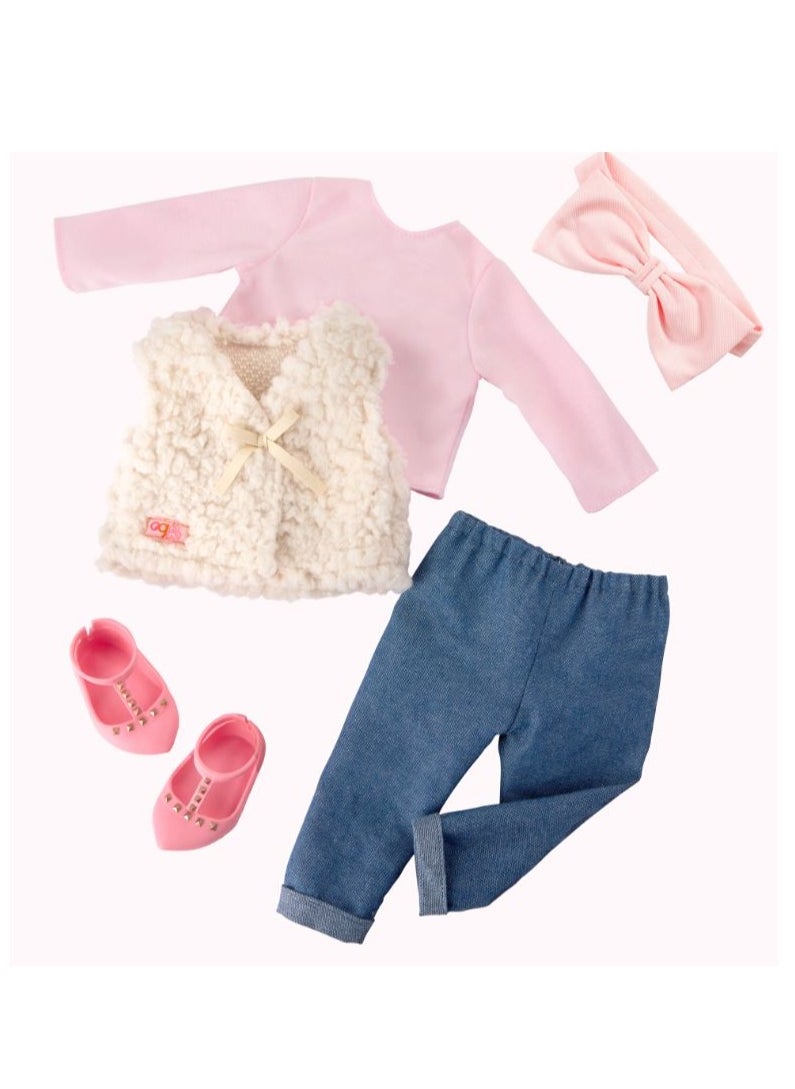Our Generation Our Generation Emmie 18" Doll In Long Sleeve Top And Pink Headband  - Image 3