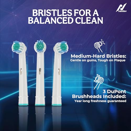Nexlev Oscillating Electric Toothbrush | 8000 Strokes/min | 25 Days Battery Life |Type C|3 modes| 2 Minute Timer |Quad Change Reminder| IPX7 Waterproof | For adults| 1 year warranty| SparklePro ETR-06 - Image 3