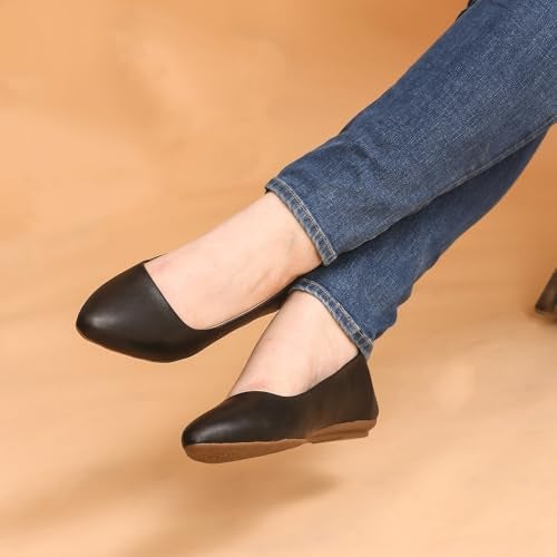 YUKI Comfortable Slip-On Belly Flats Stylish, Lightweight, Casual & Formal Wear Belly for Women Black - Image 2