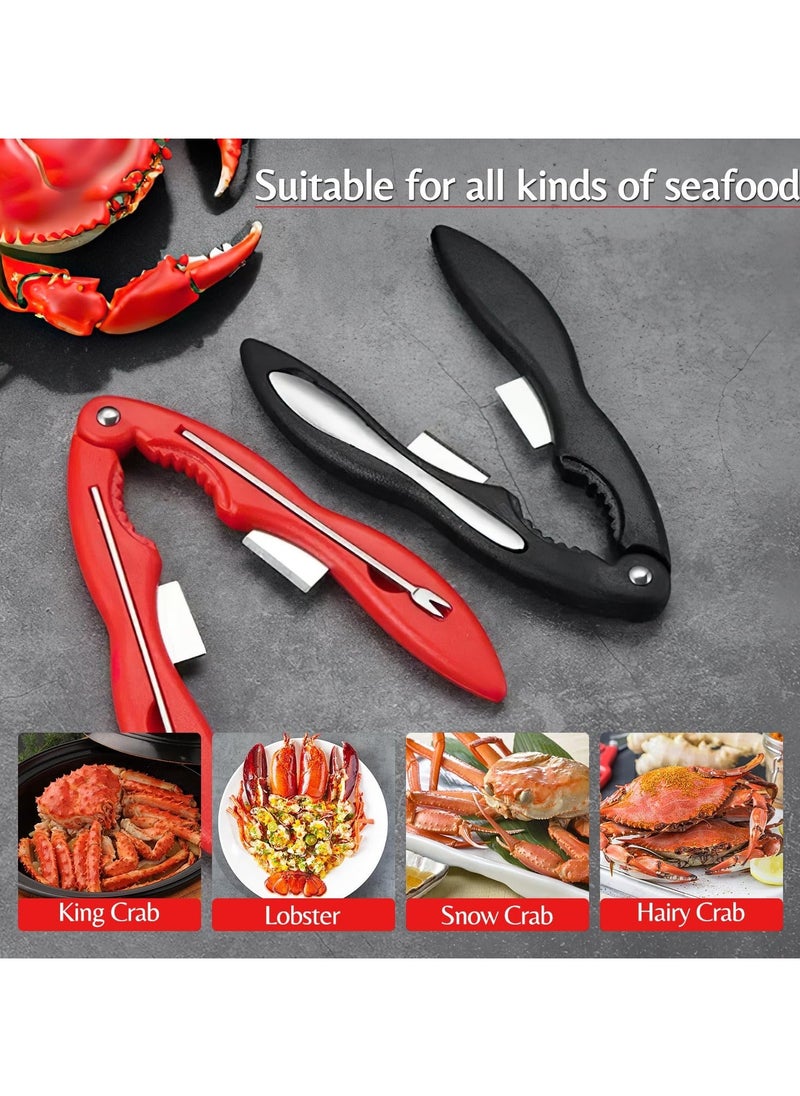 Generic - 4 Pcs Crab Crackers and Tools, Multifunctional Crab Leg Crackers, Lobster Crackers and Picks Set, Crab Utensils Seafood Tools, Crab Forks Scissors Lobster Shellers, Nut Cracker Set for Crab Legs - Image 1