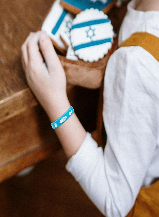 FSHANEE 24Pcs Happy Hanukkah Rubber Bracelets Jewish Holiday Chanukkah Party Supplies Silicone Wristbands Happy Hanukkah and Chanukkah Party Favors Hanukkah Party Gift Bag Goodie Bag Fillers Stuffers - Image 5