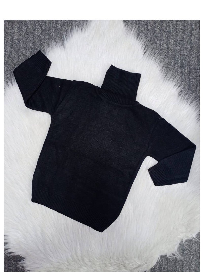 Kids Sweater Wool With High Neck  - Image 2