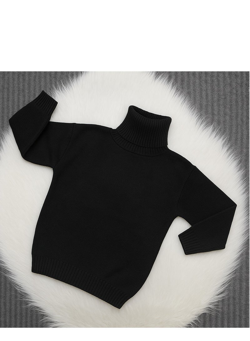 Kids Sweater Wool With High Neck - Image 2