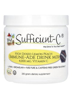 Sufficient-C Sufficient C, High Dosed Immune-Ade Drink Mix, Lemon Peach, 250 g  - Image 1