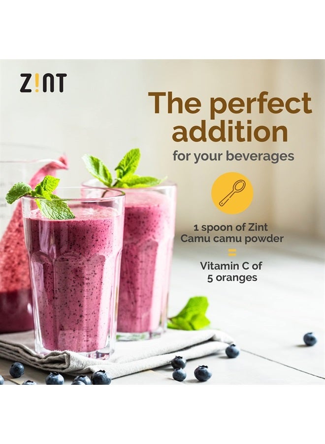Zint Camu Camu Powder Organic | Superfood Powder | Organic Fruit Ingredient | Antioxidants Source Perfect for Smoothies, Juices, Ice Creams | Non-GMO, Gluten-Free, Kosher | 3.5 oz - Image 4